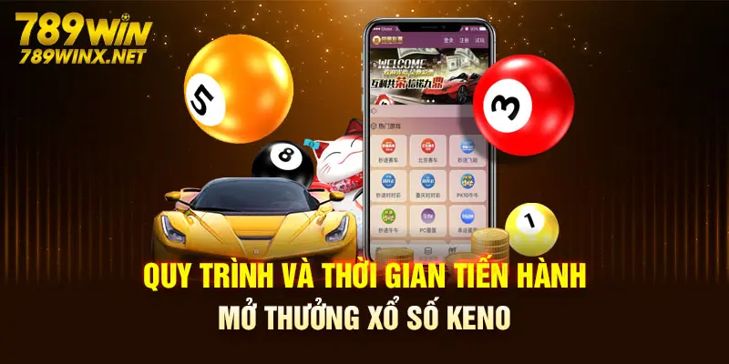 Quy trình và thời gian tiến hành mở thưởng xổ số Keno